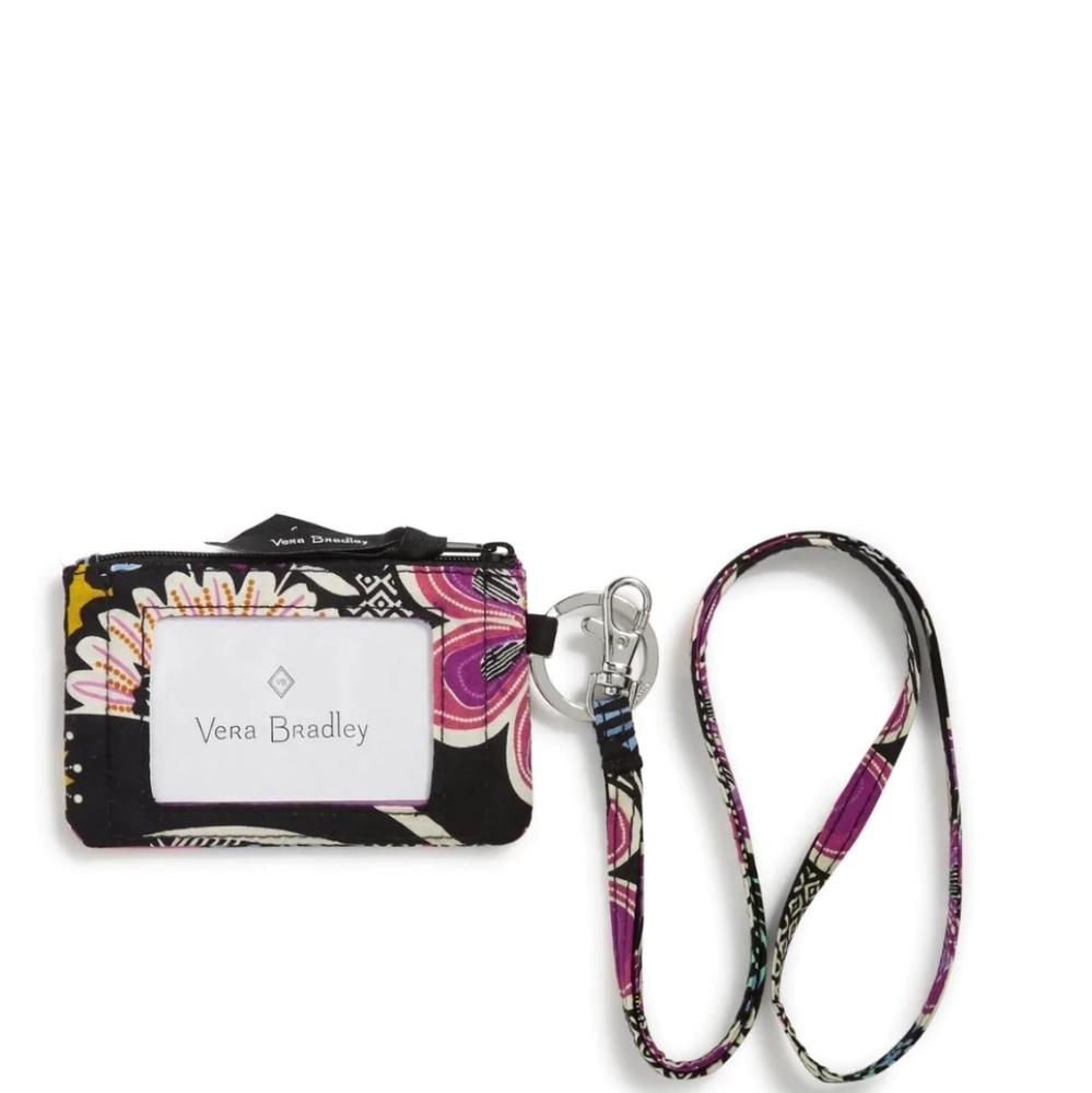Vera Bradley Kauai Floral Zip ID & Lanyard
